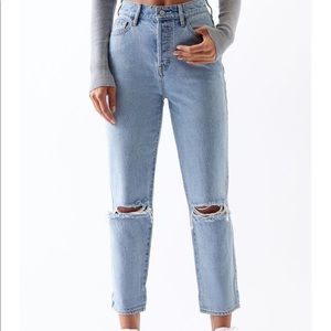 PacSun light high waisted straight leg jeans